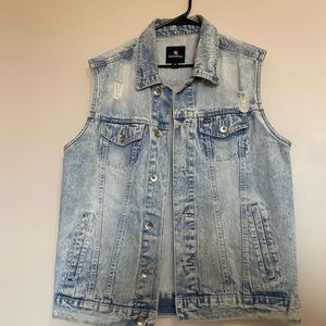 Mens denim vest